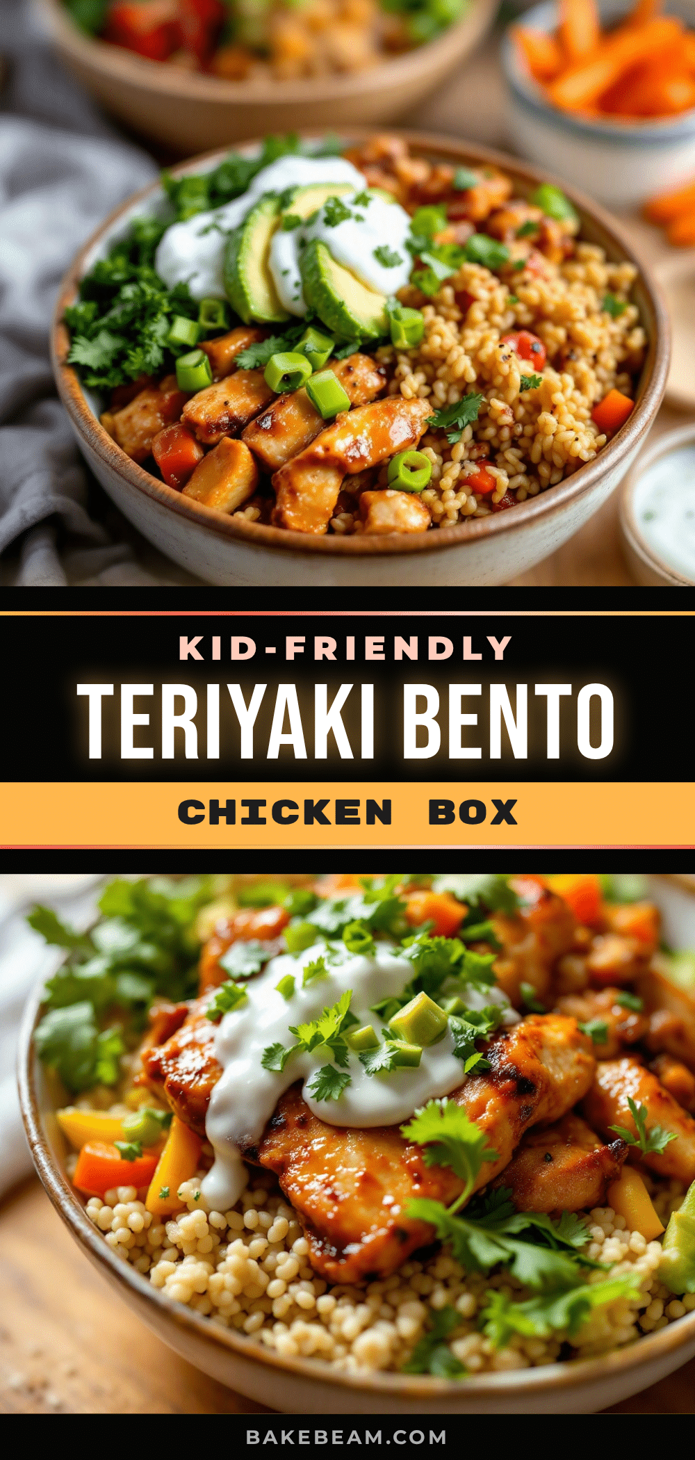 chicken teriyaki bento box meal prep recipe
