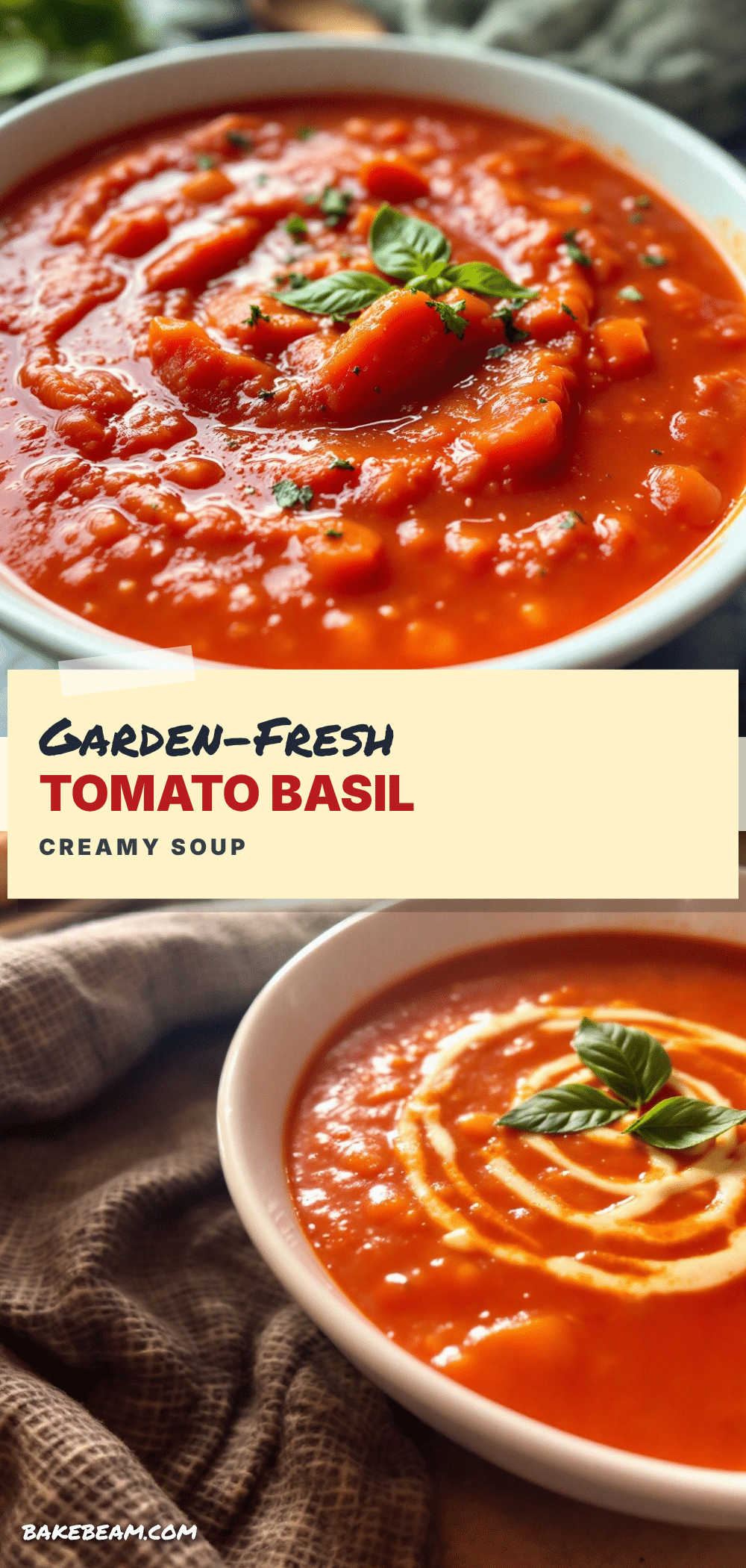 creamy fresh tomato basil soup recipe