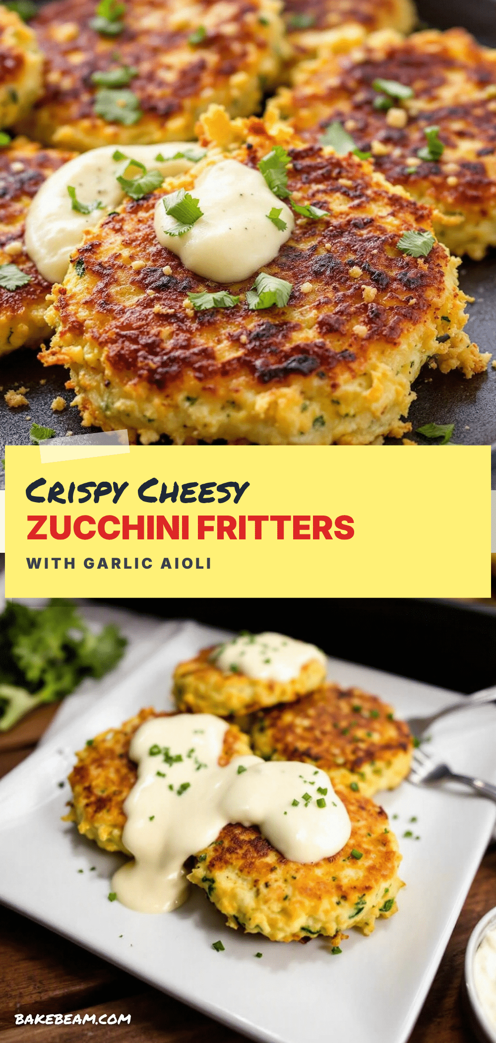 crispy cheesy zucchini fritters recipe