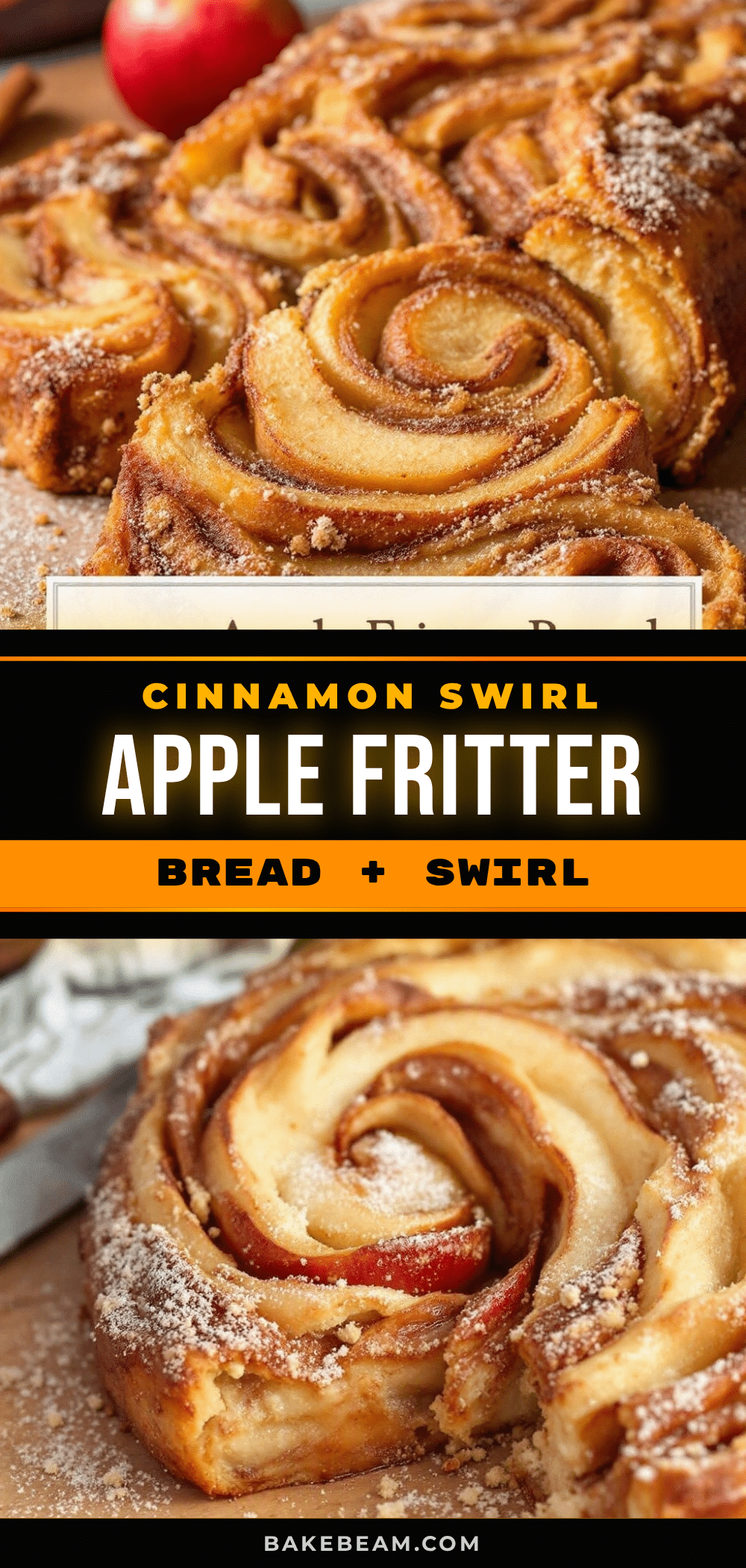 easy apple fritter bread with cinnamon sugar swirl recipe