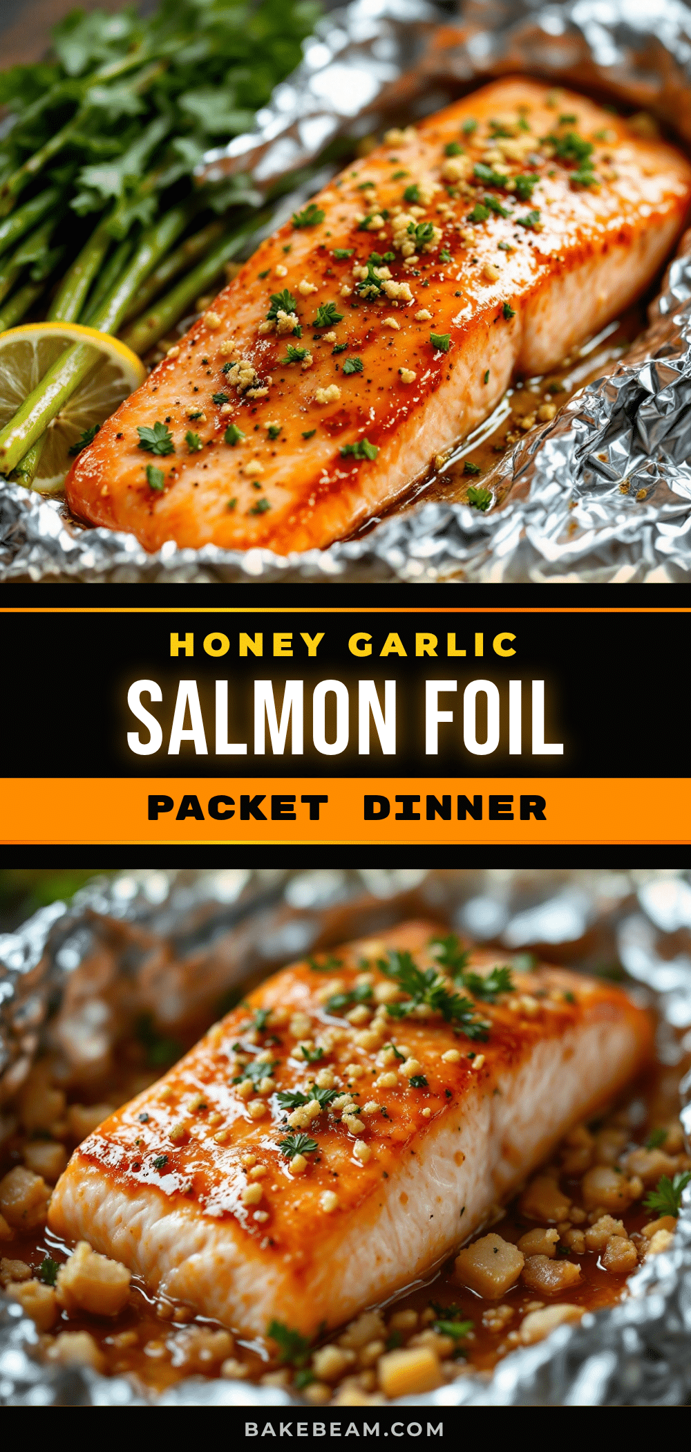 Easy Honey Garlic Salmon Foil Packets recipe