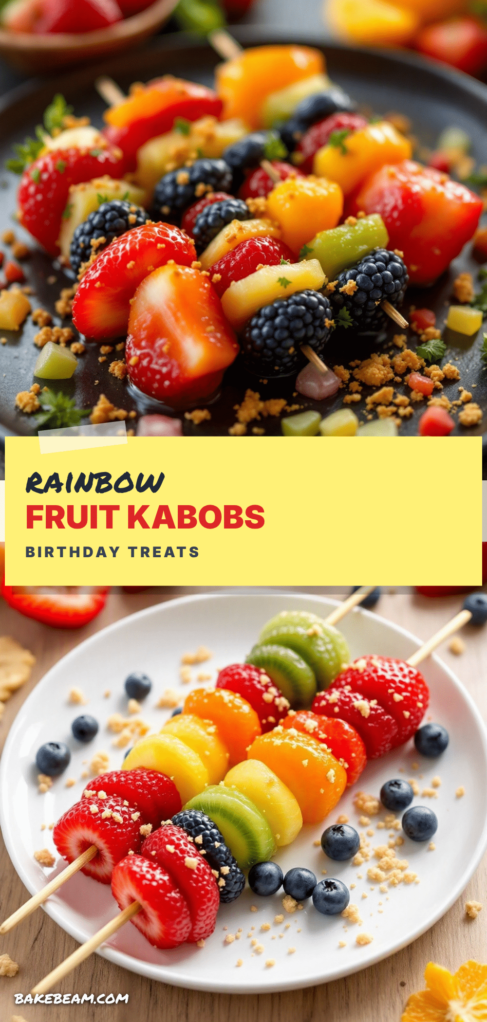 Easy Rainbow Fruit Kabobs recipe