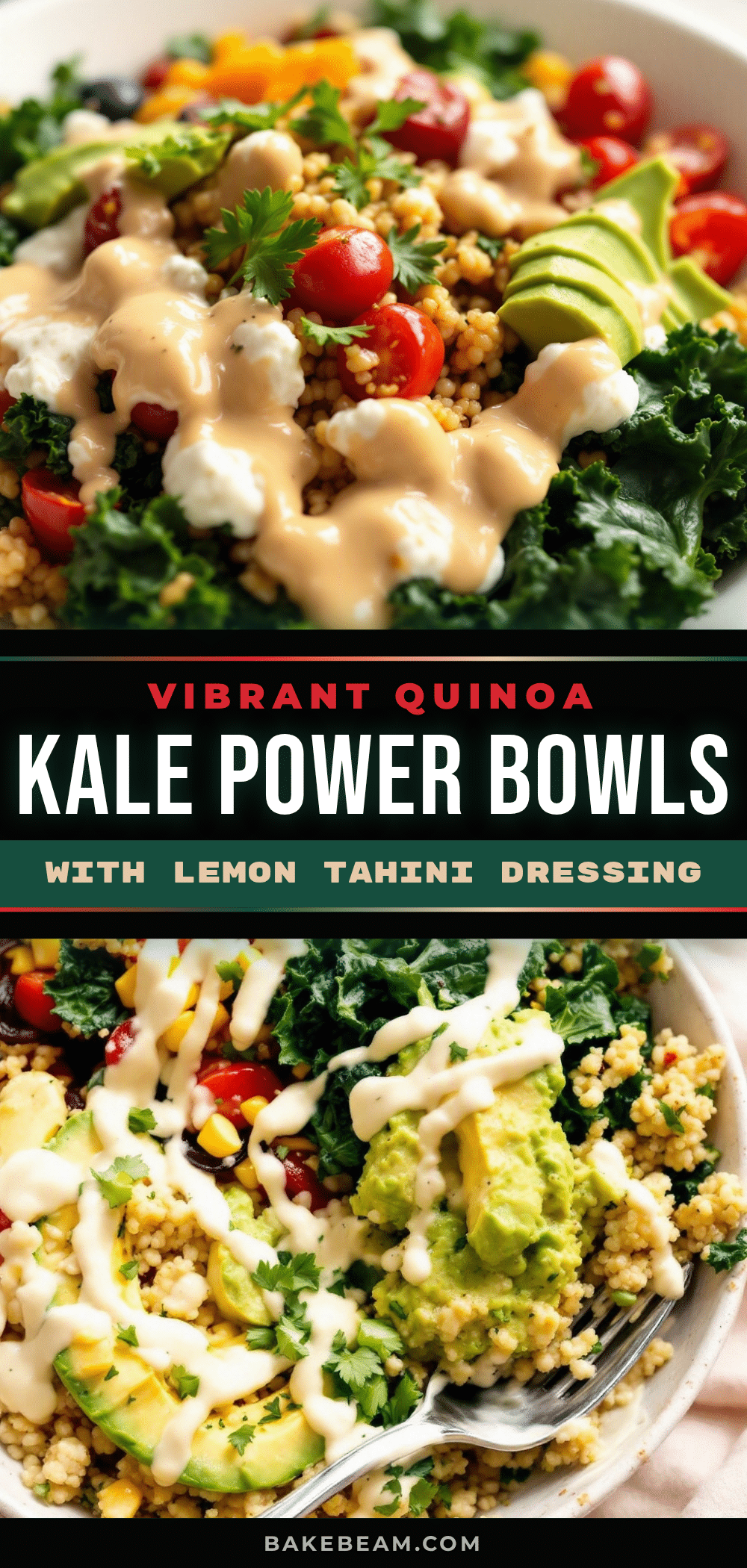 fresh quinoa and kale power bowls recipe