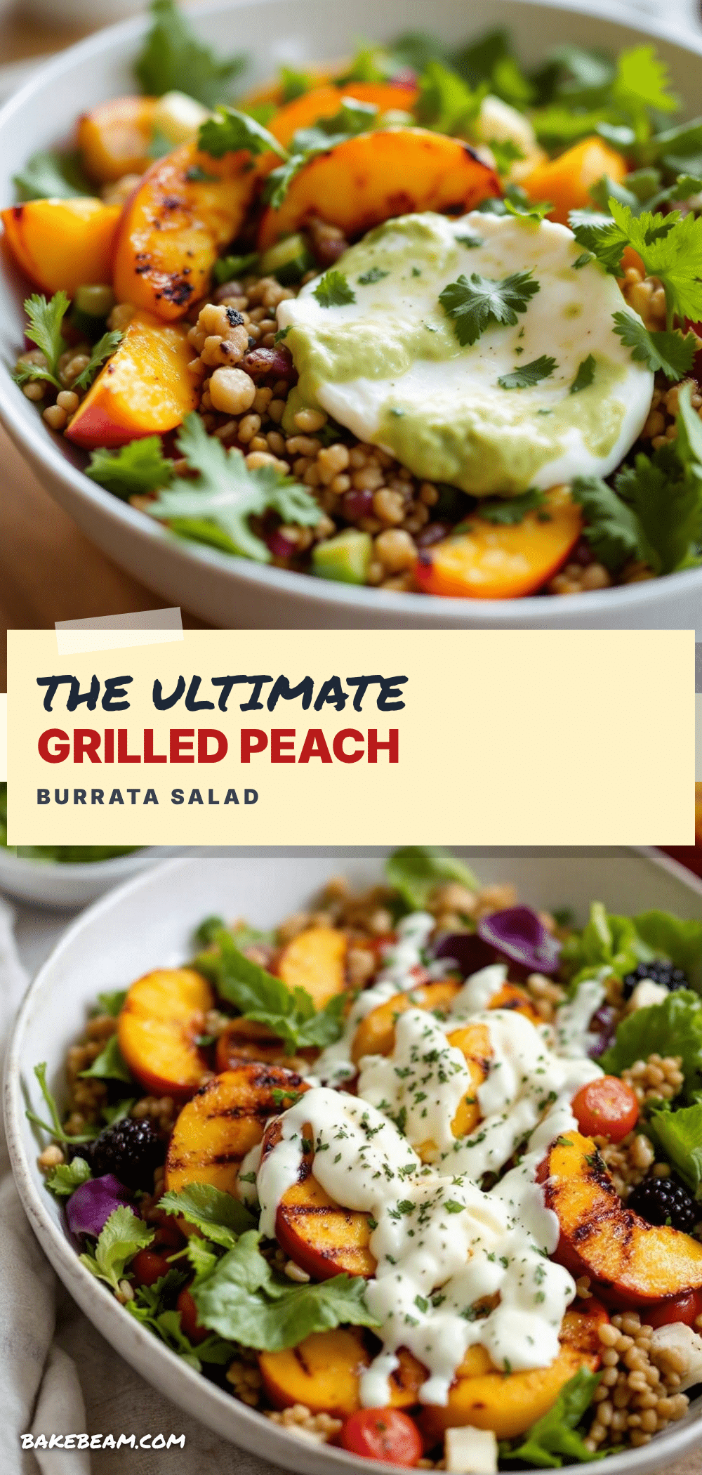 grilled peach and burrata salad recipe