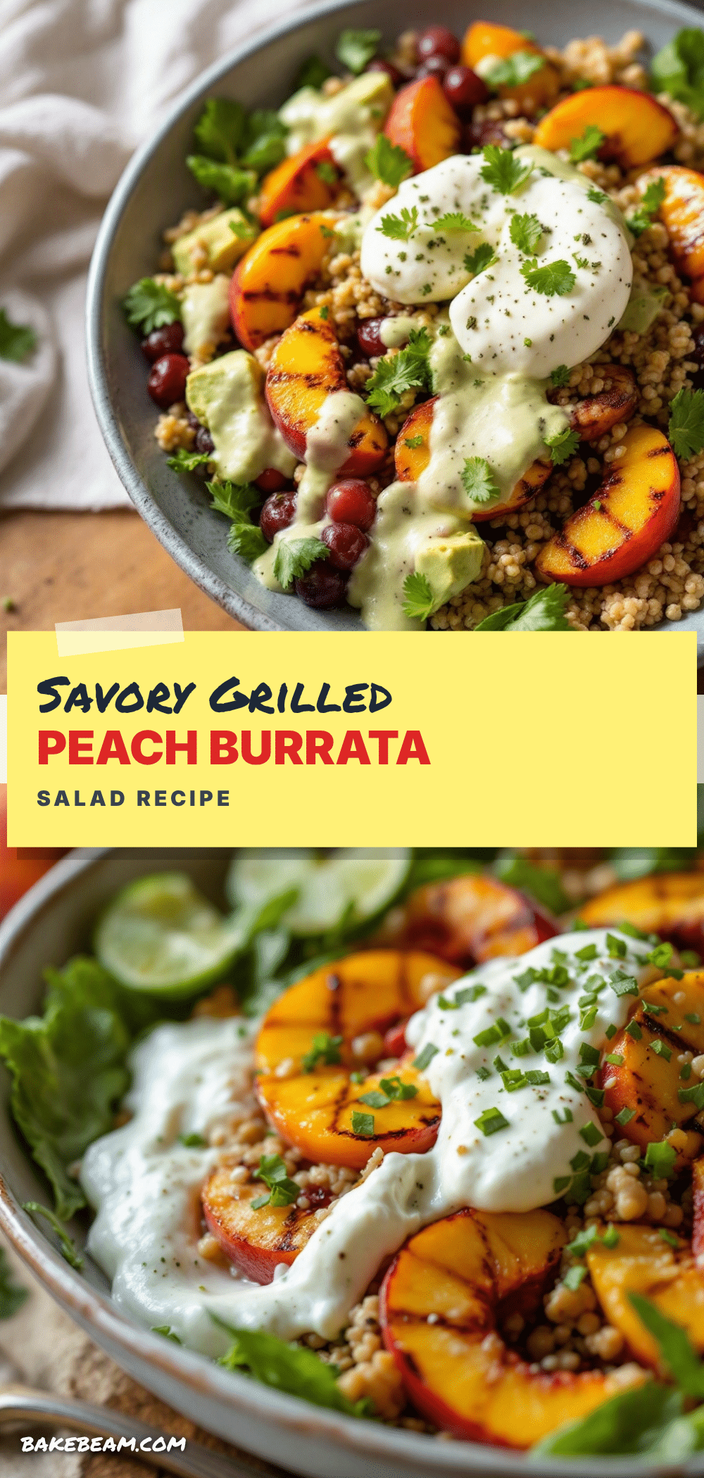 grilled peach burrata salad recipe