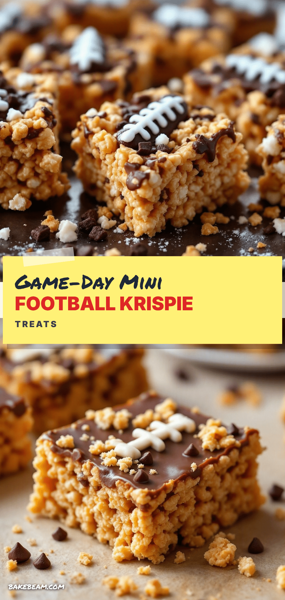 mini football rice krispie treats recipe