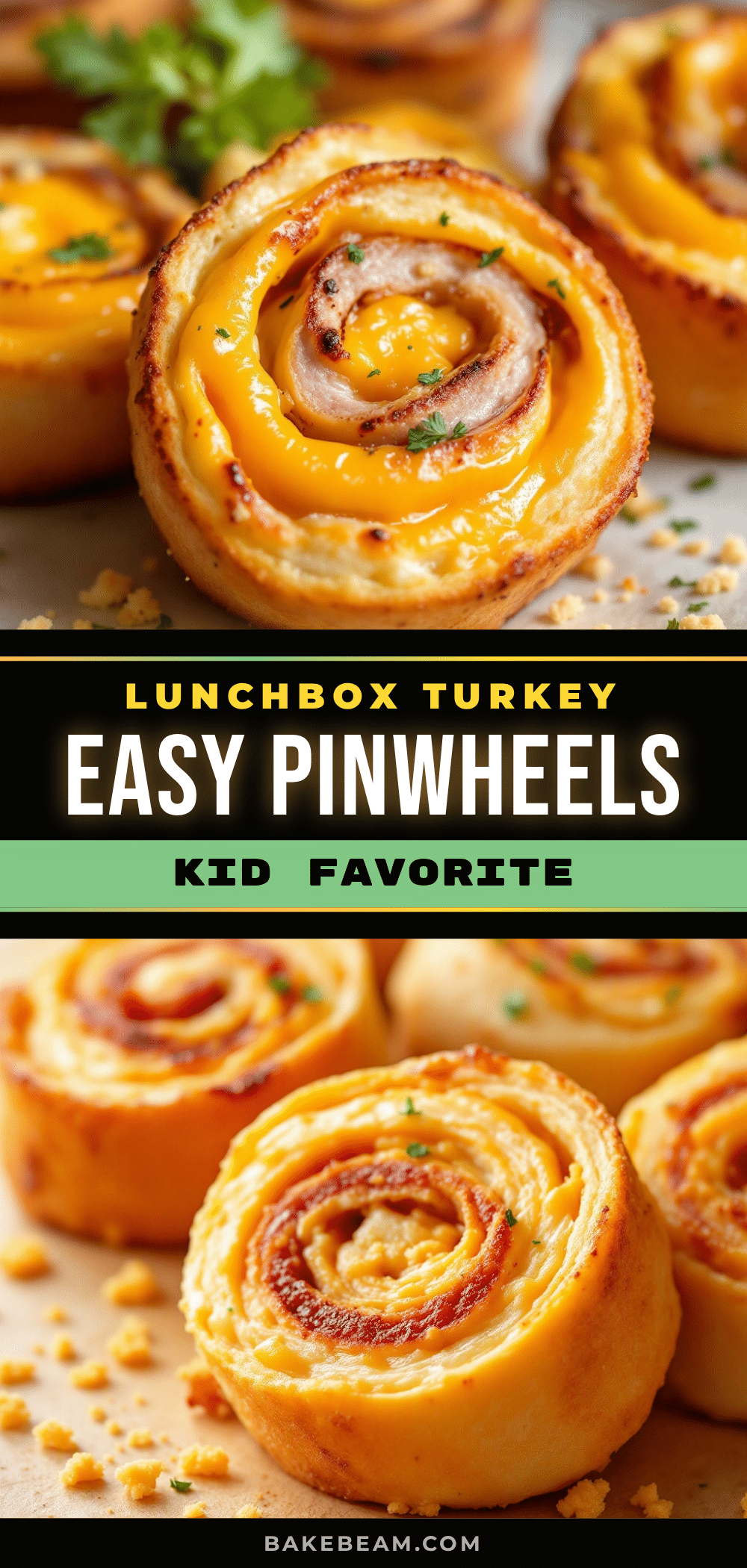 mini turkey and cheese pinwheels recipe