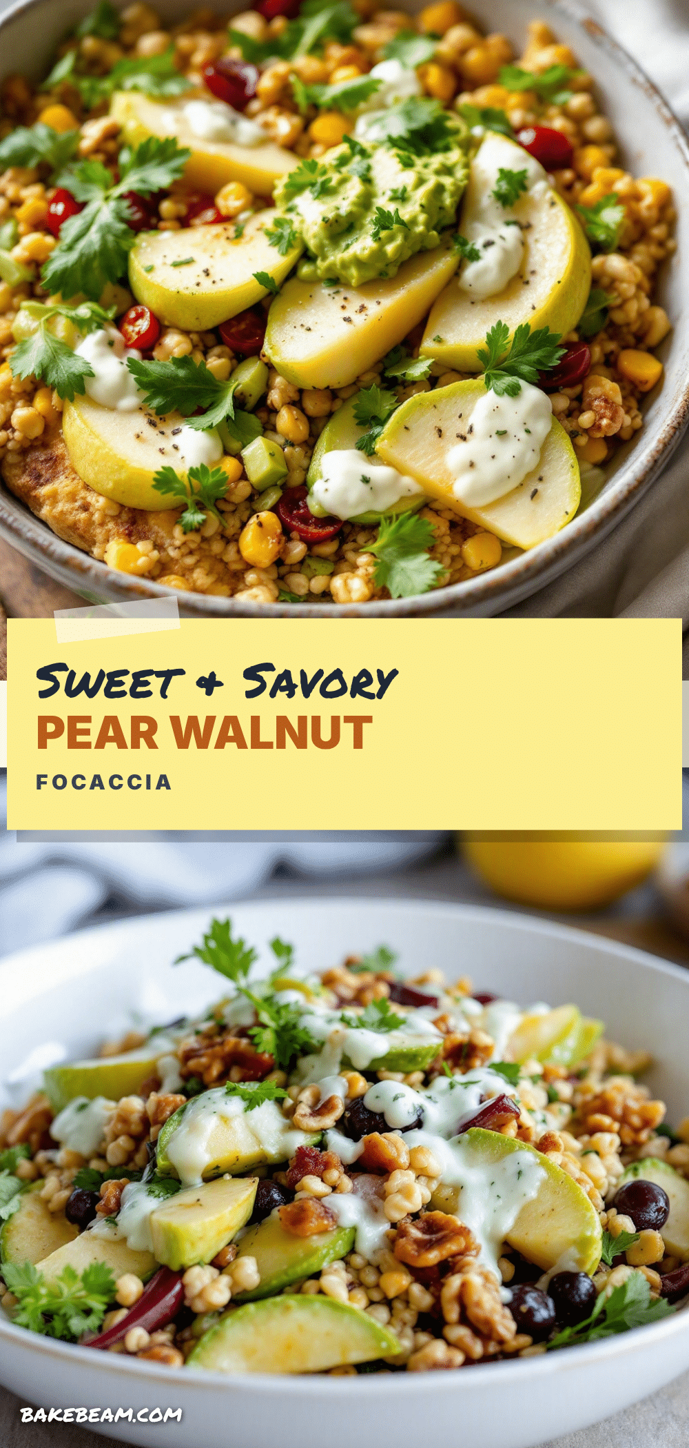 pear and walnut sourdough focaccia recipe