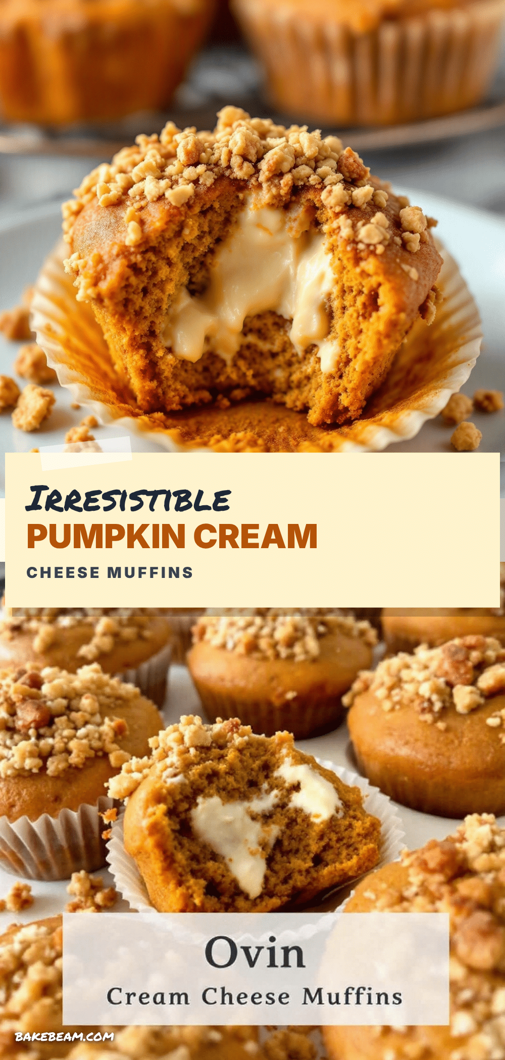 pumpkin cream cheese muffins recipe