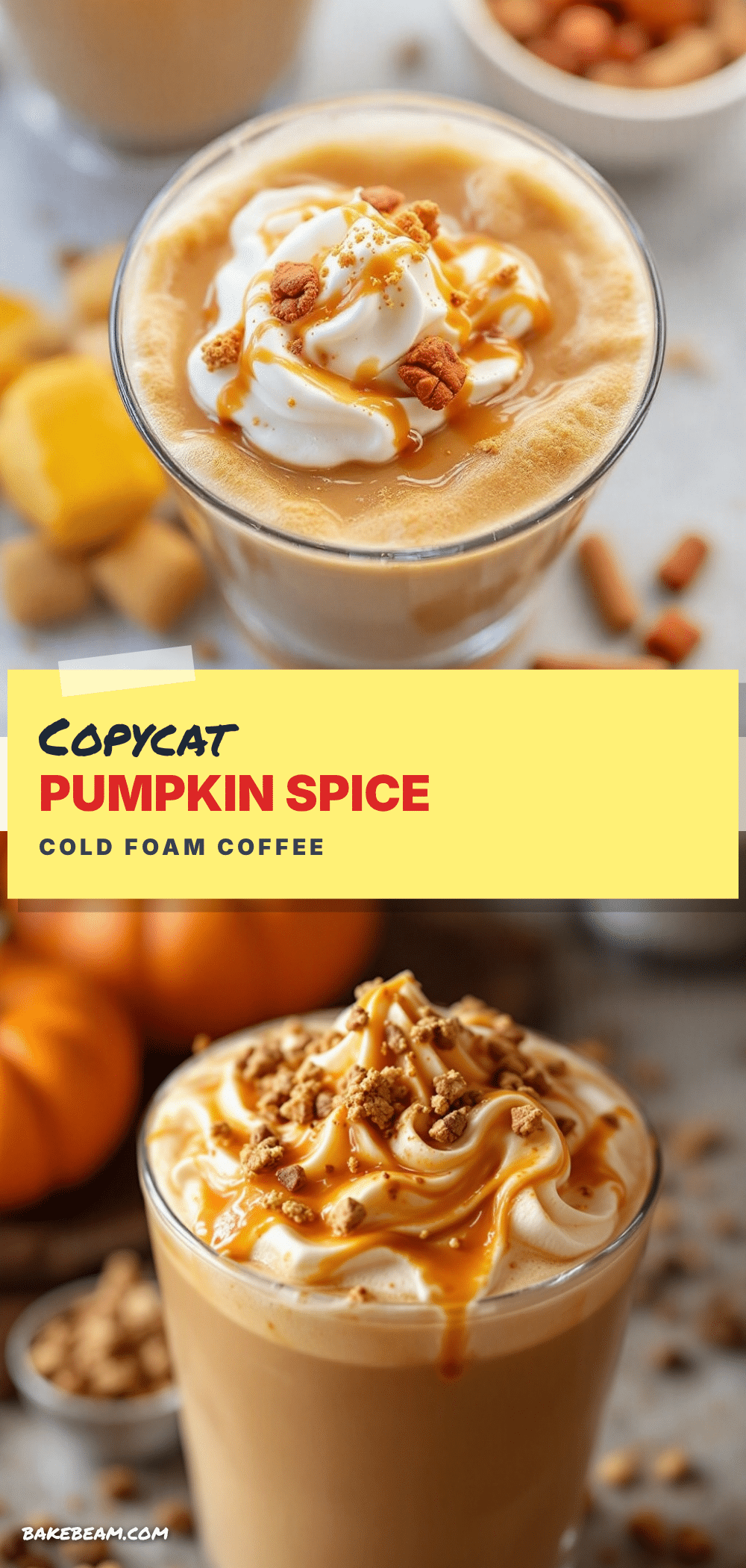 pumpkin spice cold foam iced coffee recipe