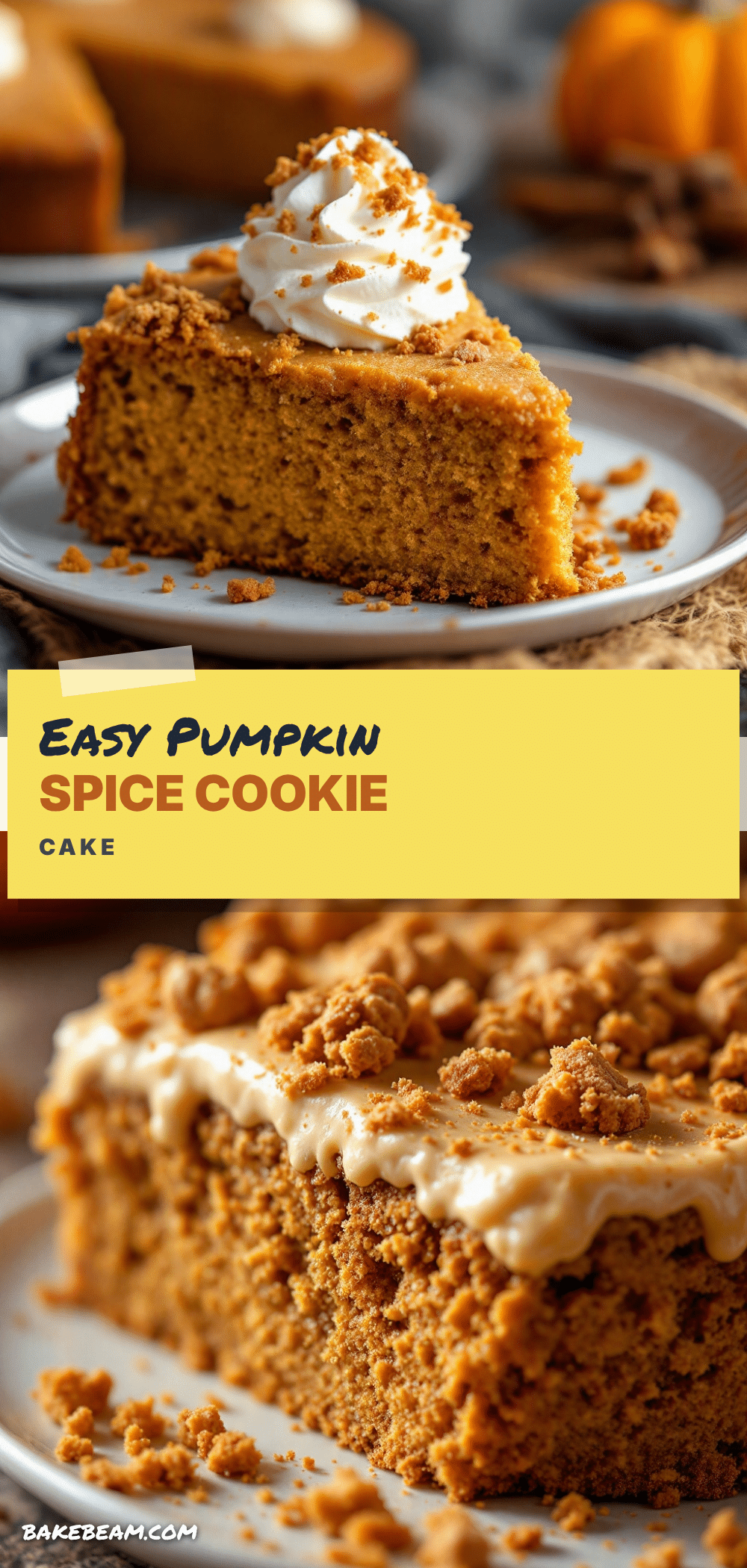 pumpkin spice Halloween cookie cake recipe