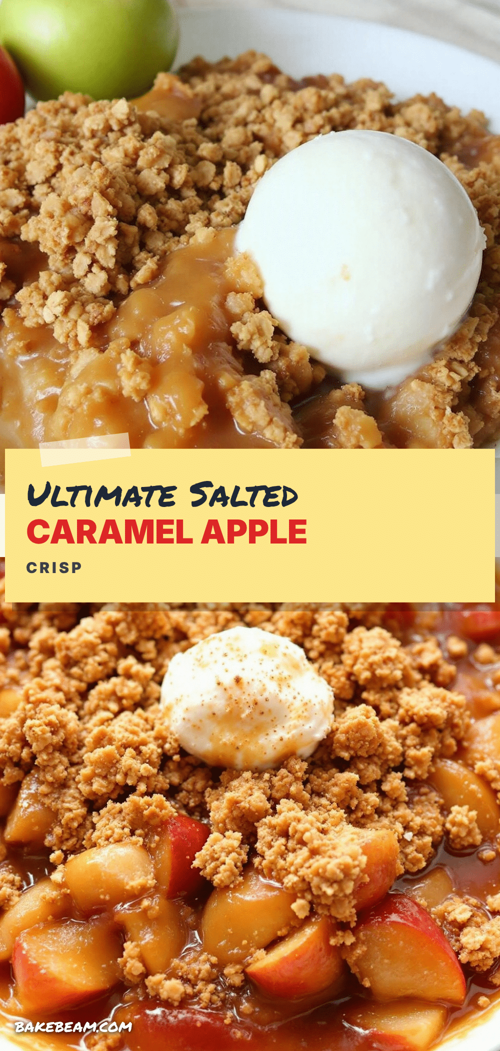 Salted Caramel Apple Crisp recipe