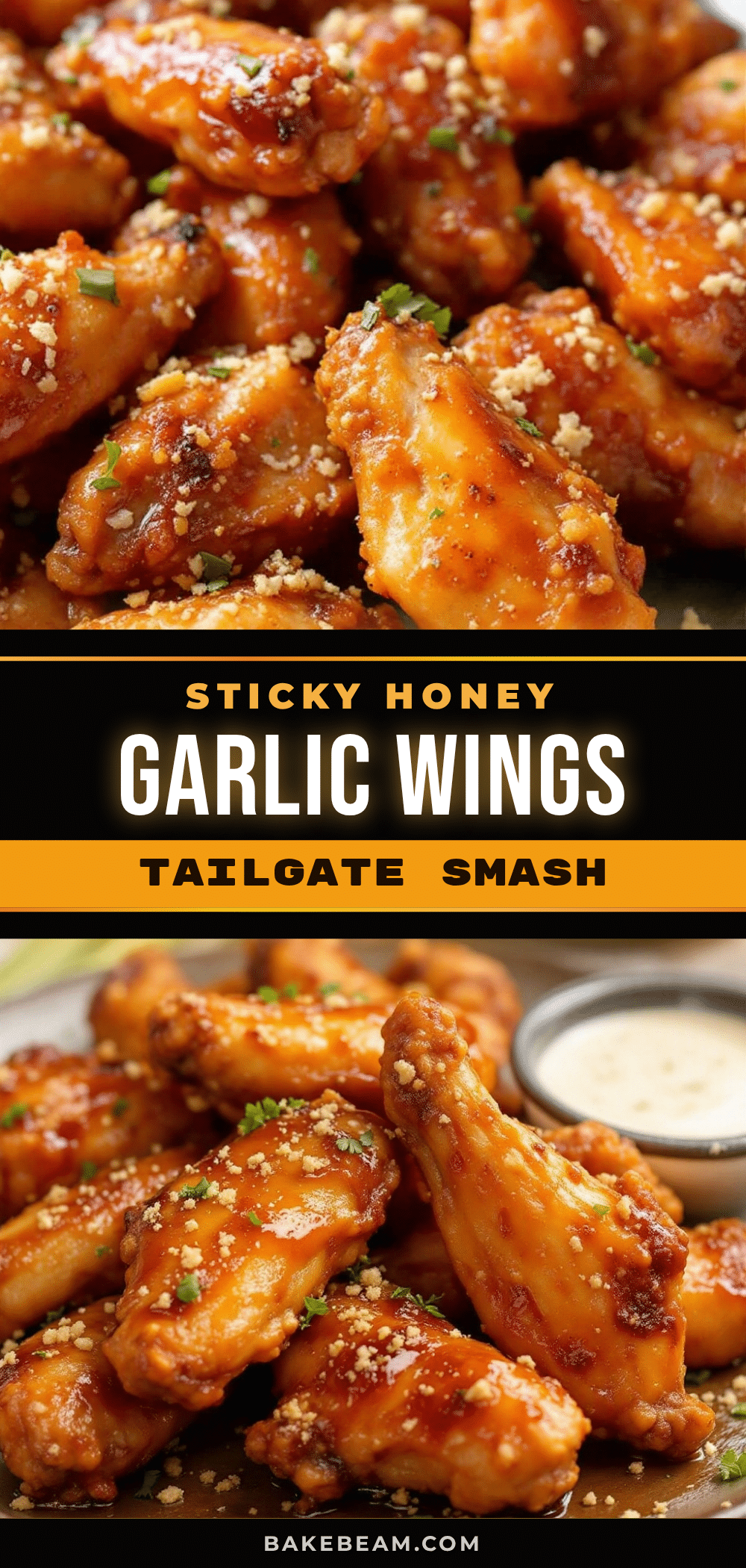 sticky honey garlic chicken wings recipe