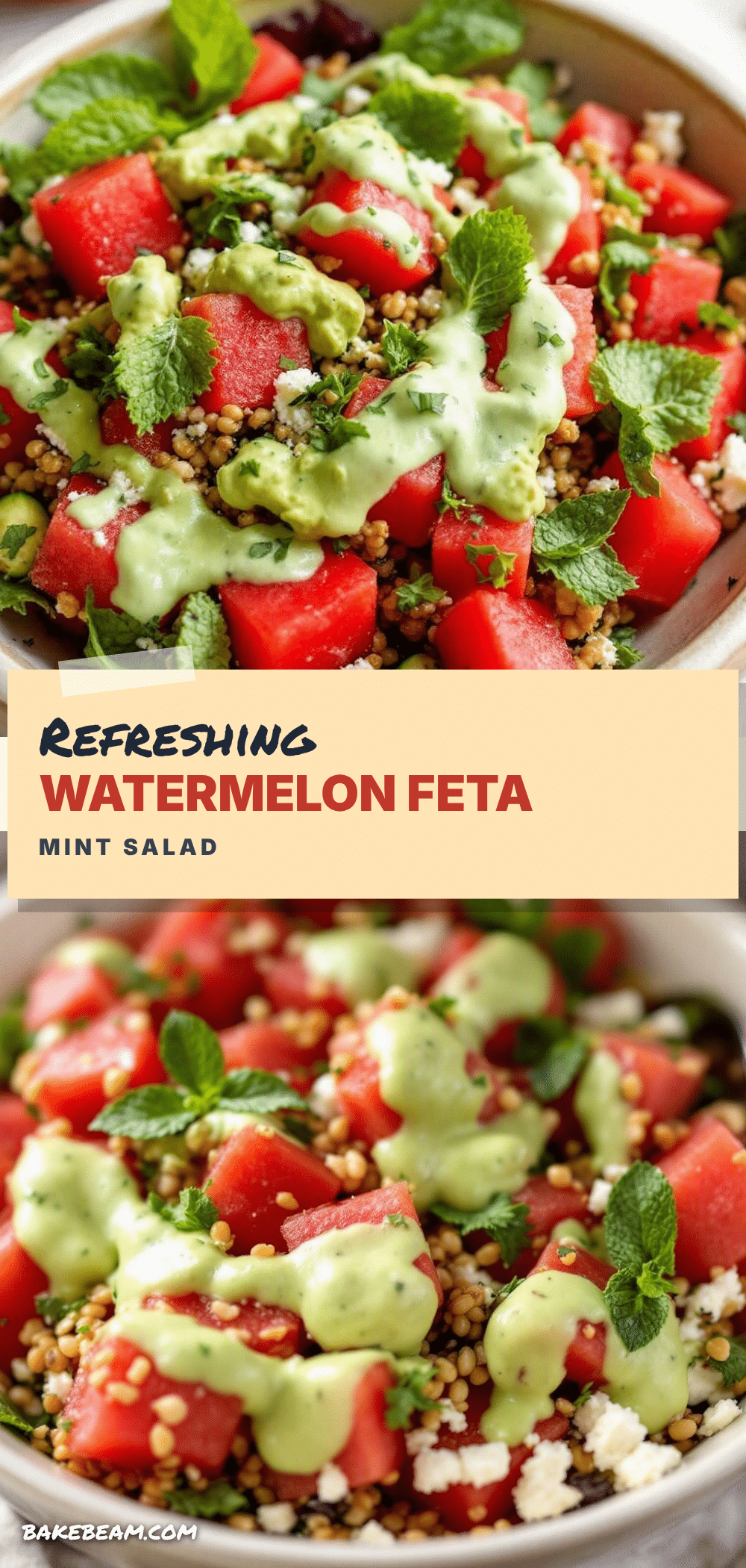 watermelon feta mint salad recipe