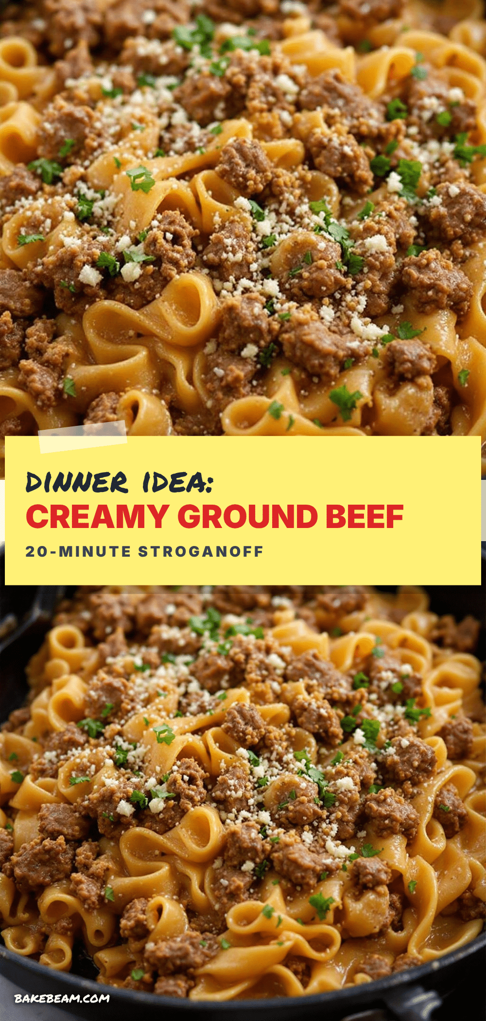 ground beef stroganoff skillet recipe