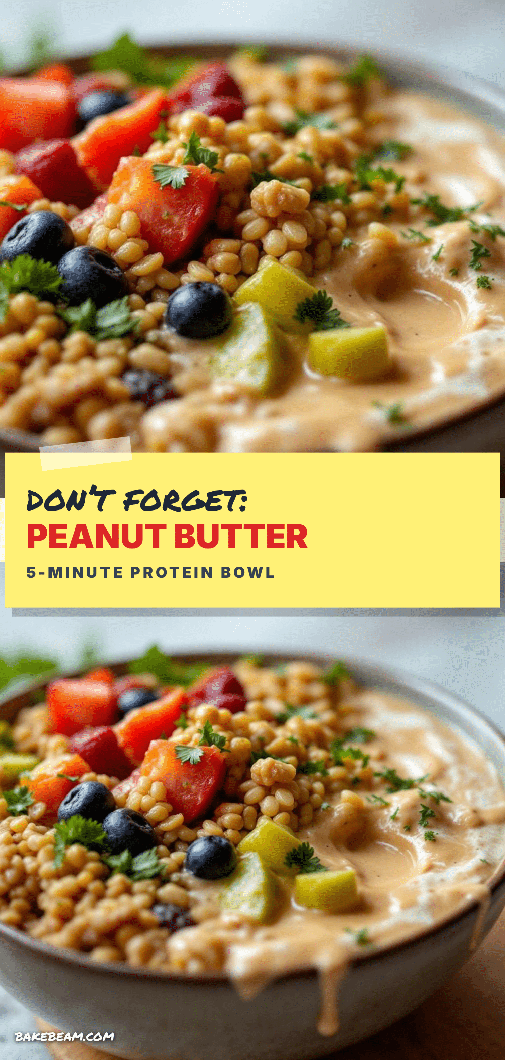 peanut butter protein smoothie bowl recipe